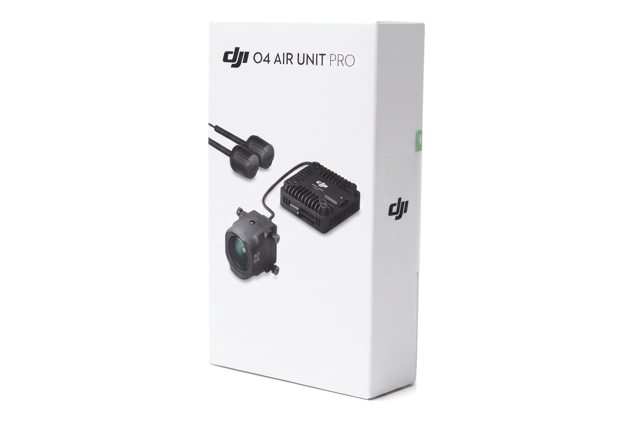 Originalverpackung des DJI O4 Air Unit Pro, schräg von vorne