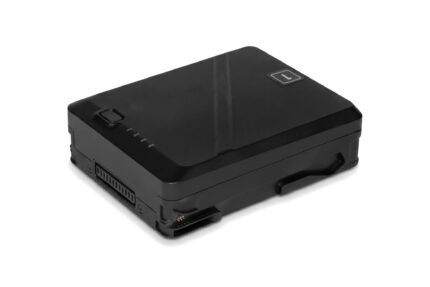 DJI TB51 Intelligent Battery schräg von vorne mit Kontakten und Akkustandsanzeige